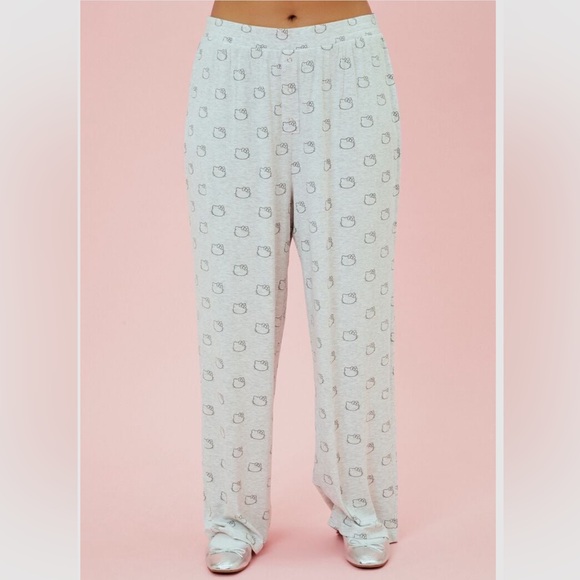 NEW Hello Kitty Pajama Pants Gray - Picture 5 of 10